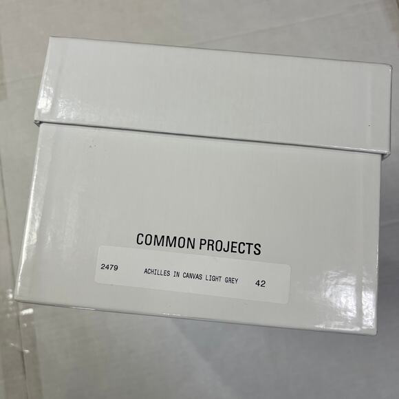 Common Projects Achilles Canvas Sneakers SIZE 42 US 9 Gray 2479 0573 NEW IN BOX main image 8